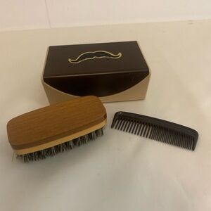 1950s Men's Grooming Brush and Comb Set - Brown Made in West Germany